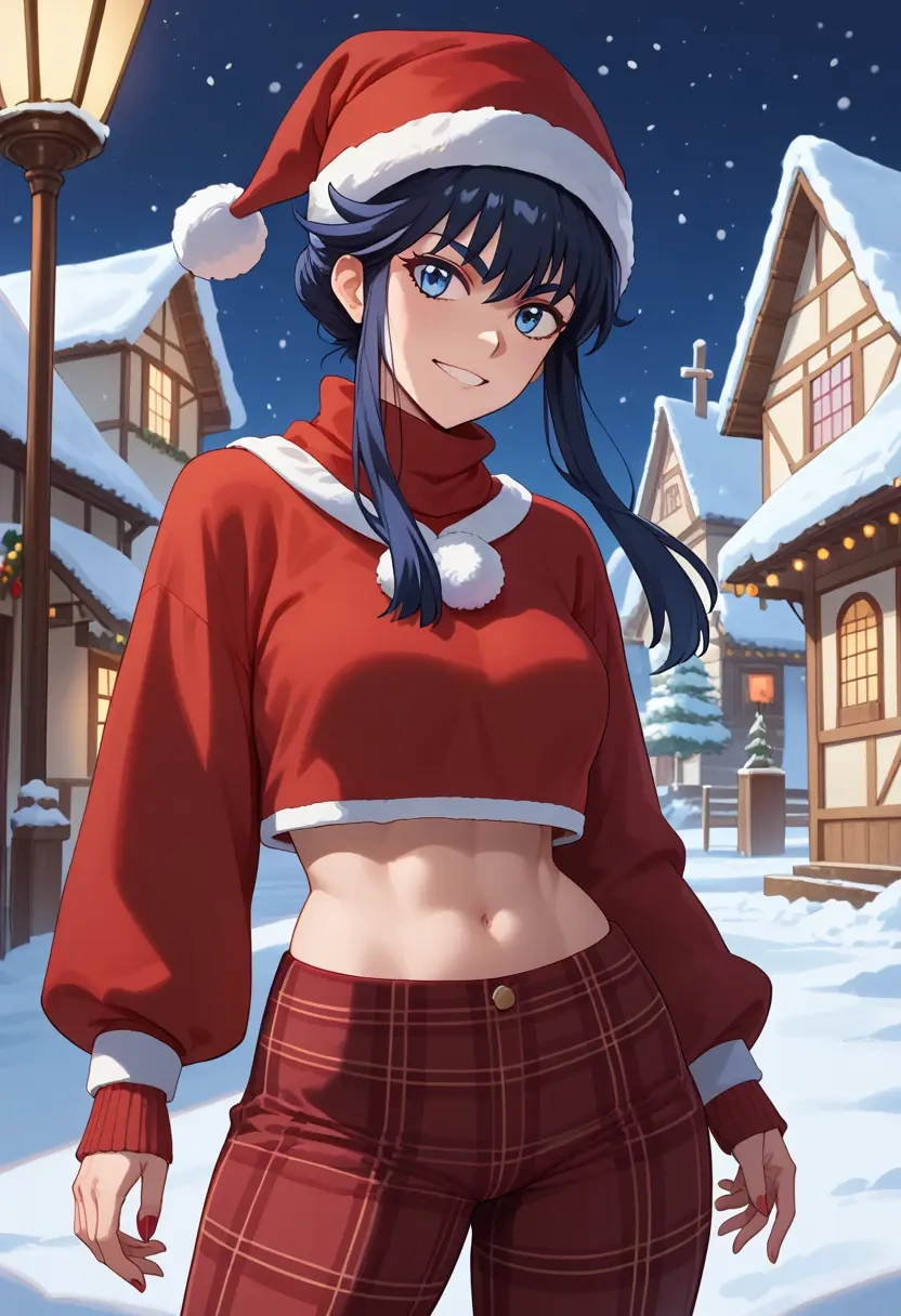 kill_la_kill,junketsu,Christmas,plaid trousers  - 