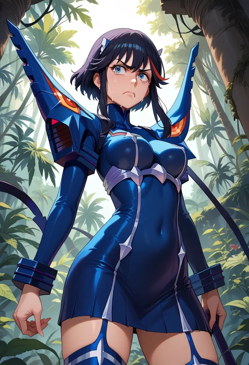 kill_la_kill,junketsu,bodysuit,mesh,high-waisted skirt  - 