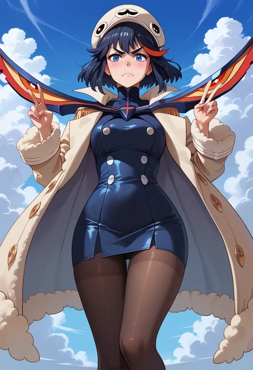 kill_la_kill,junketsu,coat,long,double-breasted,pencil skirt  - 