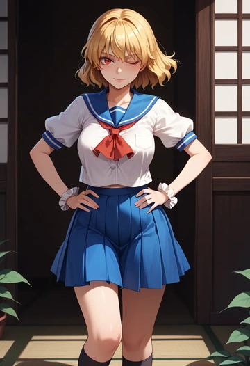 touhou,junko_(touhou),sailor, uniform  - AI generated anime art