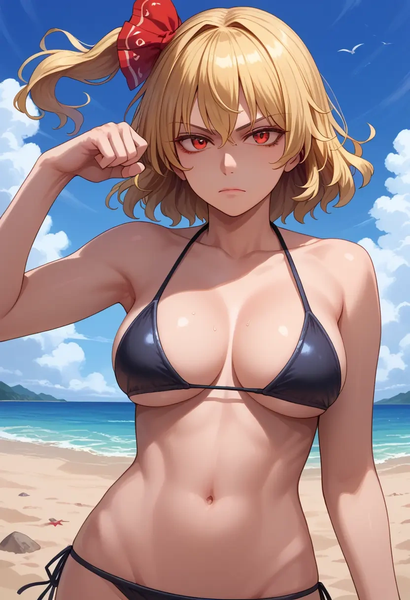 touhou,junko_(touhou),black bikini  - 