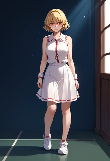 touhou,junko_(touhou),tennis skirt  - AI generated anime art