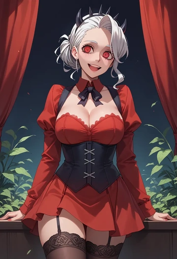 helltaker,justice_(helltaker),Victorian-era,stockings,sexy  - AI generated anime art