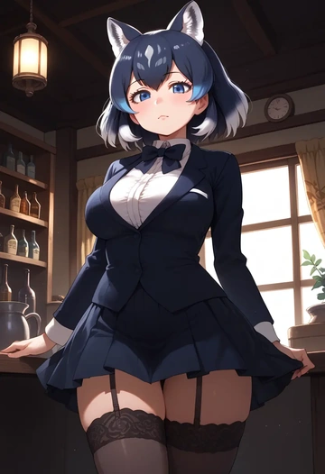 kemono_friends,kaban_(kemono_friends),secretary, stockings  - AI generated anime art