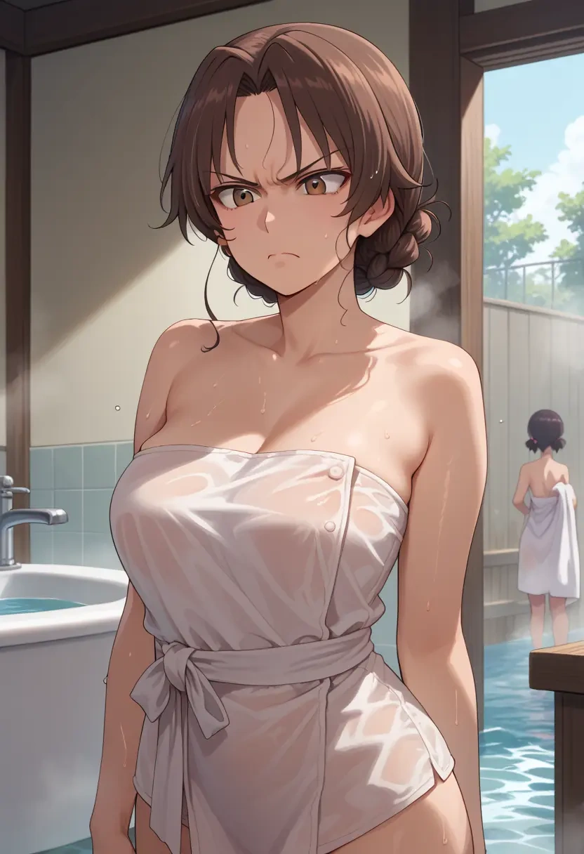 girls_und_panzer,kadotani_anzu,towel,sexy  - 