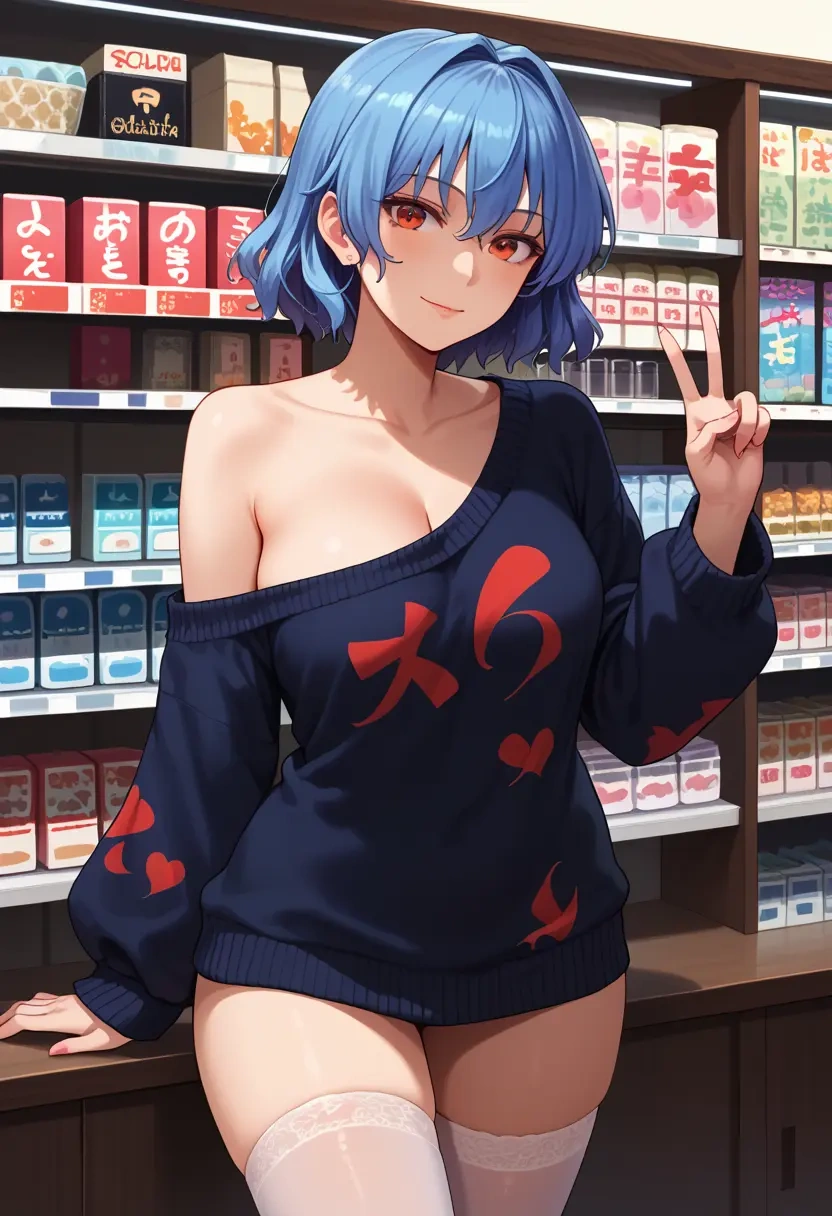 touhou,kaenbyou_rin,off-shoulder,sweater  - 