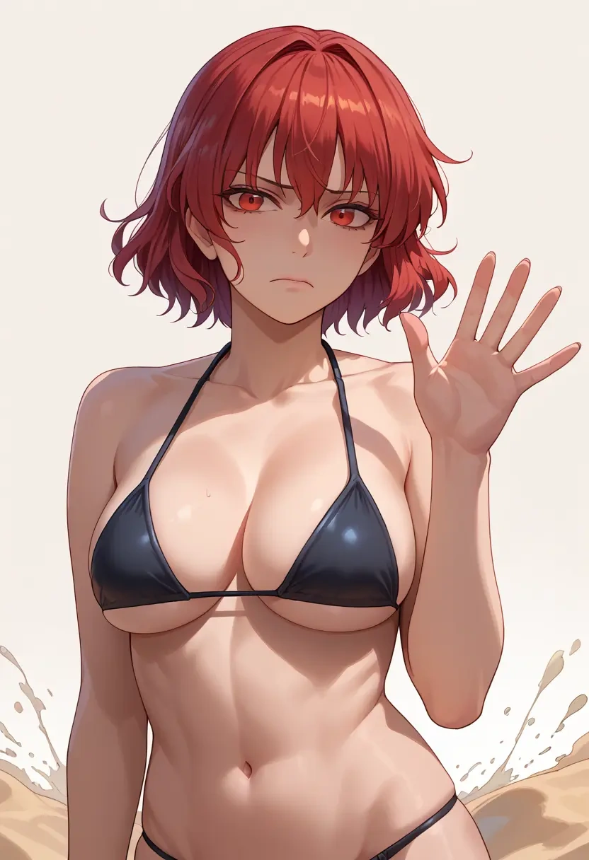 touhou,kaenbyou_rin,black bikini  - 