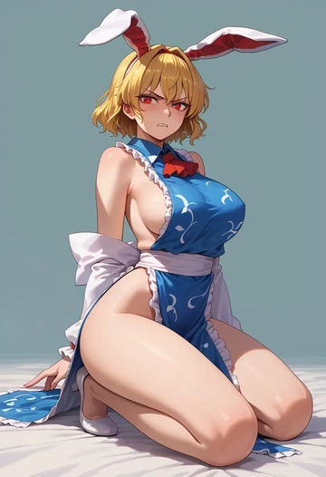 touhou,kaenbyou_rin,bunny girl  - AI generated anime art