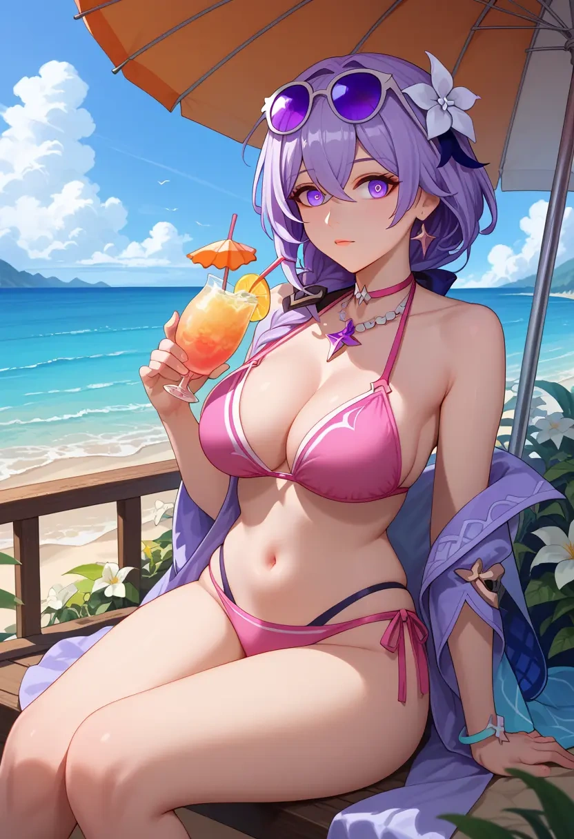 honkai_(series),kafka_(honkai:_star_rail),bikini  - 