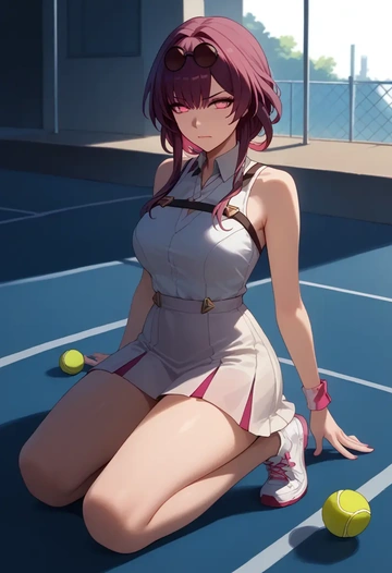 star rail,kafka,tennis skirt  - AI generated anime art