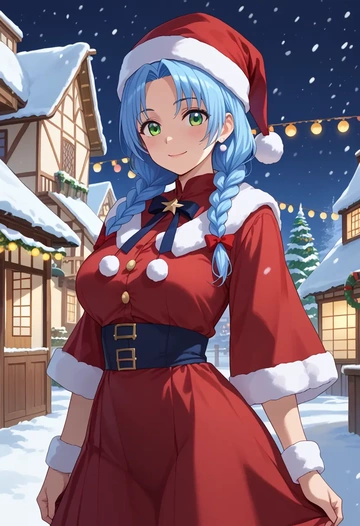 gochuumon_wa_usagi_desu_ka?,kafuu_chino,Christmas,dress  - AI generated anime art