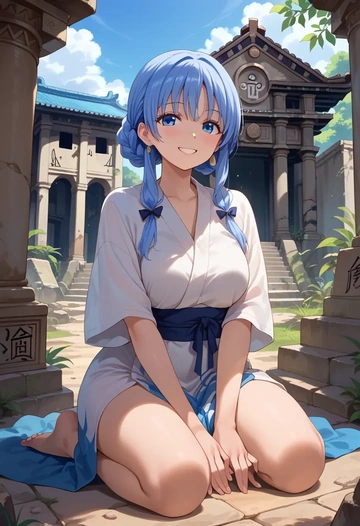 gochuumon_wa_usagi_desu_ka?,kafuu_chino,neon graffiti top,dolphin shorts  - AI generated anime art