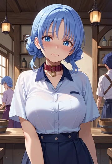 gochuumon_wa_usagi_desu_ka?,kafuu_chino,polo shirt,tennis skirt  - AI generated anime art