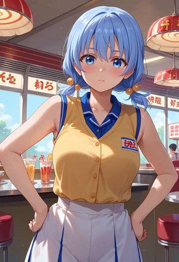 gochuumon_wa_usagi_desu_ka?,kafuu_chino,sports vest,capri leggings  - AI generated anime art