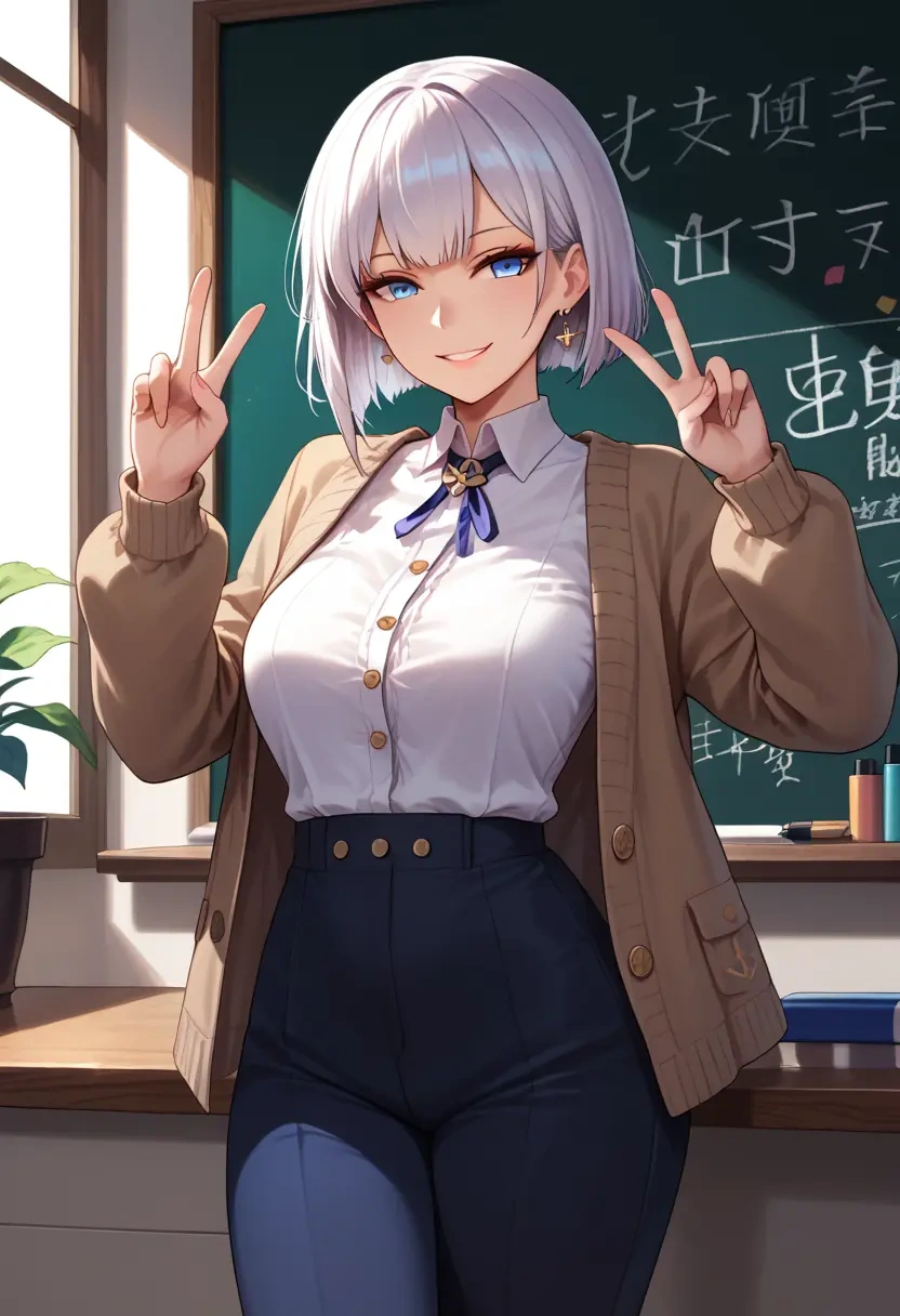 azur_lane,kaga_(azur_lane),teacher, sweater  - 