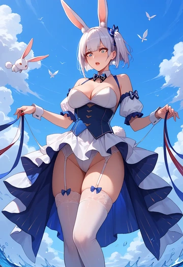 azur_lane,kaga_(azur_lane),bunny girl  - AI generated anime art