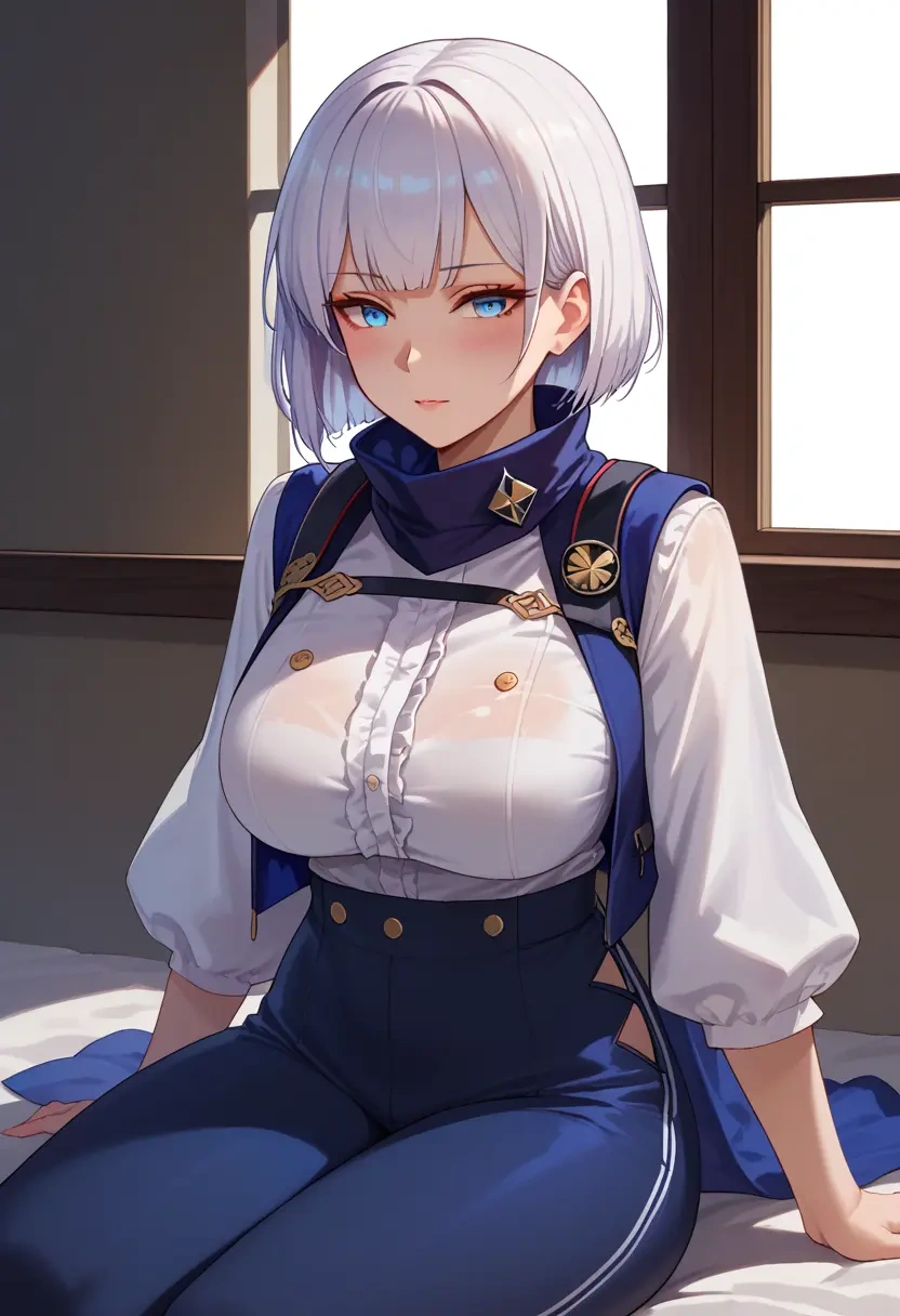 azur_lane,kaga_(azur_lane),vest,quilted,jogger pants  - 