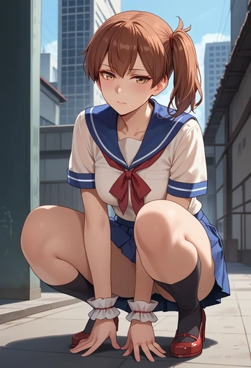 kantai_collection,kaga_(kancolle),sailor, uniform  - AI generated anime art