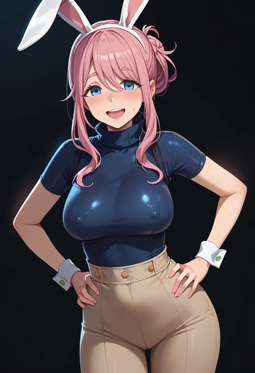 yurucamp,kagamihara_nadeshiko,bunny girl, sexy  - AI generated anime art