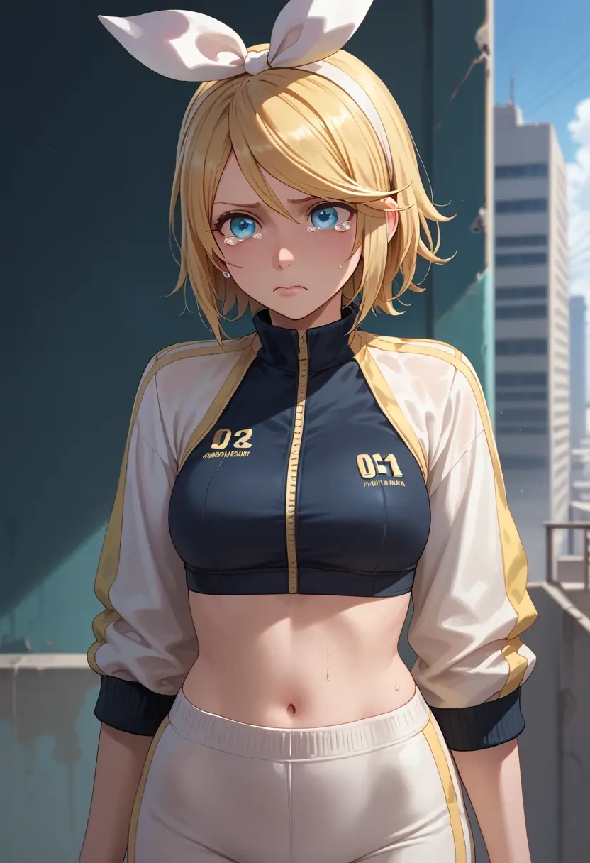 vocaloid,kagamine_rin,athletic,track suit  - 