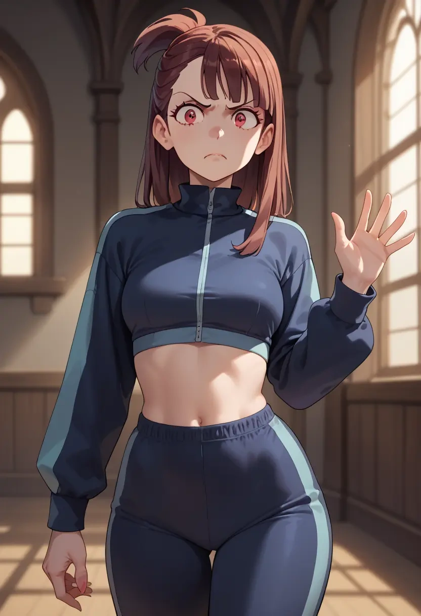 little_witch_academia,kagari_atsuko,athletic,track suit  - 