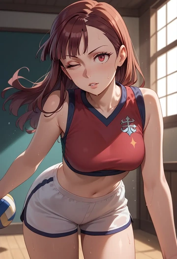 little_witch_academia,kagari_atsuko,volleyball uniform  - AI generated anime art