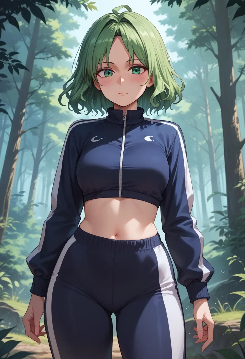 touhou,kagiyama_hina,athletic,track suit  - 