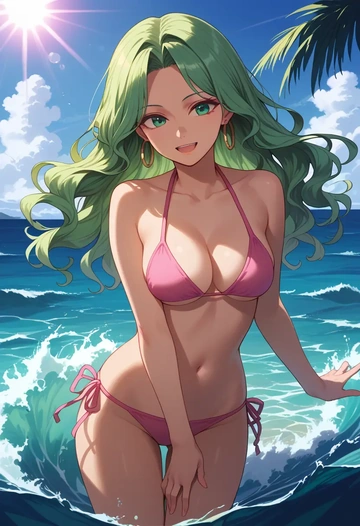 touhou,kagiyama_hina,bikini  - AI generated anime art