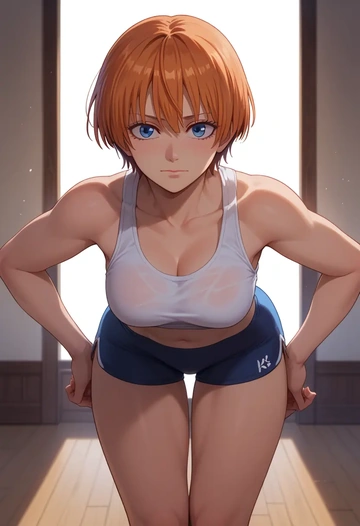 gintama,kagura_(gintama),yoga shorts  - AI generated anime art