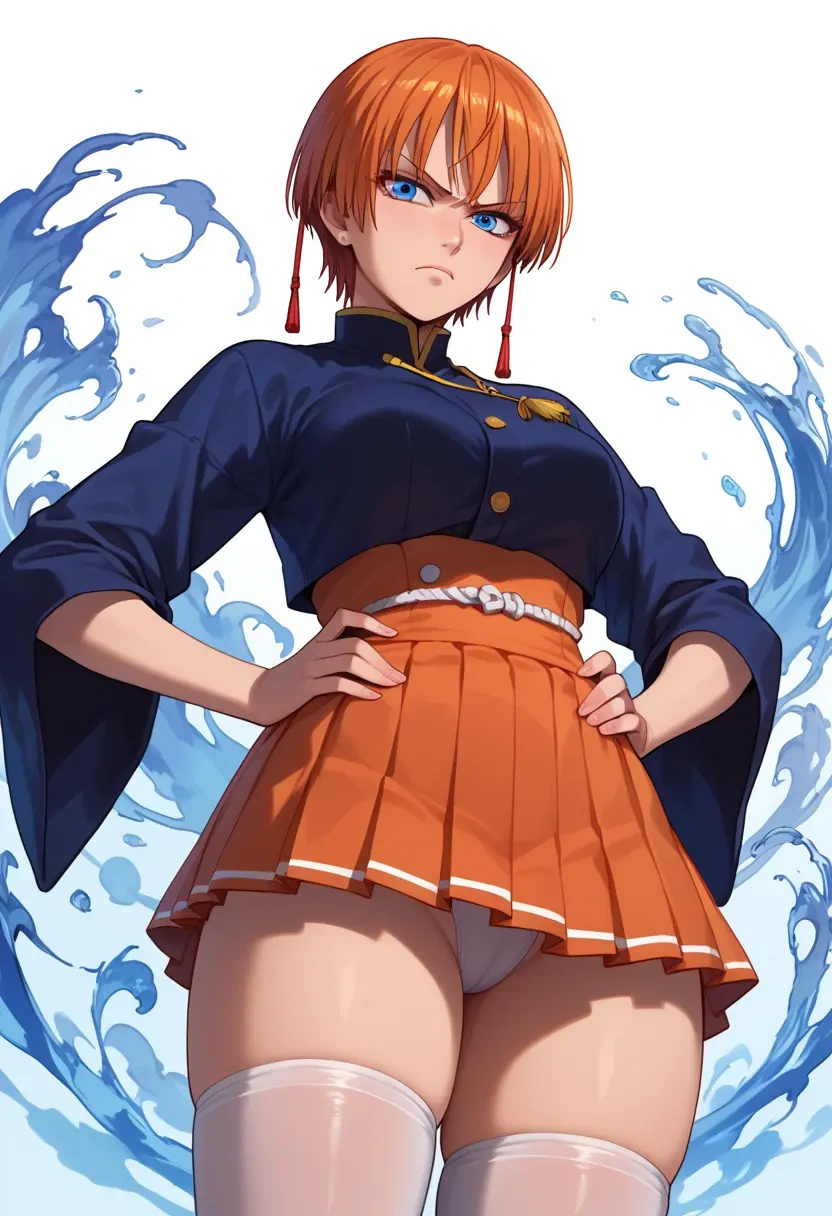 gintama,kagura_(gintama),mini skirt, stockings  - 