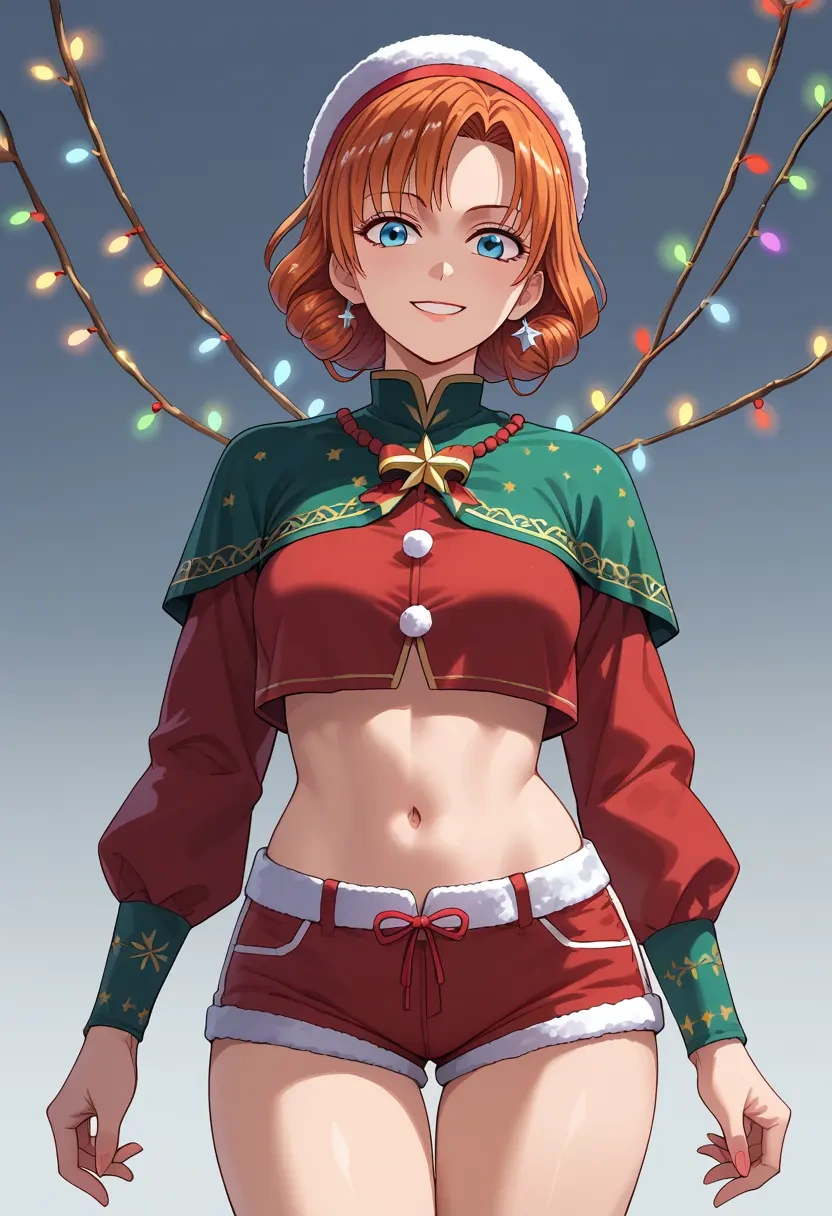 gintama,kagura_(gintama),Christmas,red velvet shorts  - 