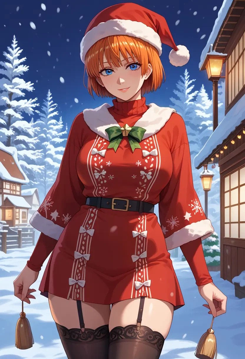 gintama,kagura_(gintama),sweater,stockings,Thigh garters  - 