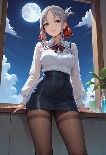 the_moon_studio,kaguya_luna,shorts, pantyhose  - AI generated anime art