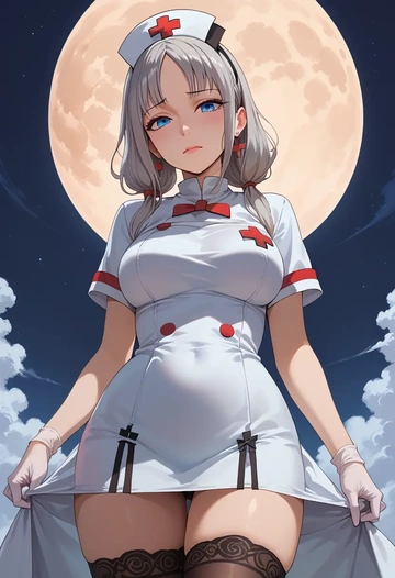 the_moon_studio,kaguya_luna,nurse pantyhose,mini skirt, sexy  - AI generated anime art