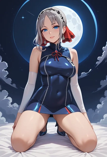 the_moon_studio,kaguya_luna,bodysuit,mesh,high-waisted skirt  - AI generated anime art