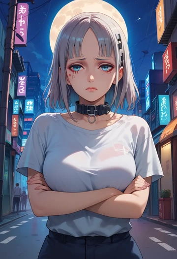 the_moon_studio,kaguya_luna,polo shirt,tennis skirt  - AI generated anime art