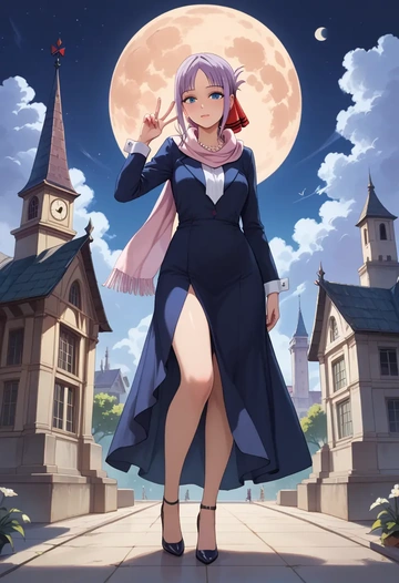 the_moon_studio,kaguya_luna,spring,elegant woman,wrap dress  - AI generated anime art