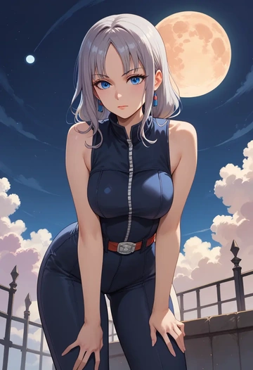 the_moon_studio,kaguya_luna,jumpsuit,sleeveless,flare pants  - AI generated anime art