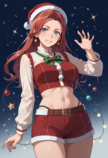 kantai_collection,kako_(kancolle),Christmas,red velvet shorts  - AI generated anime art