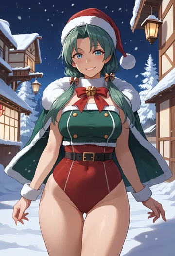 kantai_collection,kako_(kancolle),Christmas,dress  - AI generated anime art