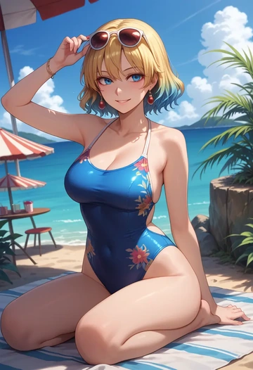 touhou,kaku_seiga,swimsuit,sexy  - AI generated anime art