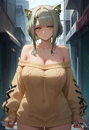 arknights,kal'tsit_(arknights),sweater  - AI generated anime art