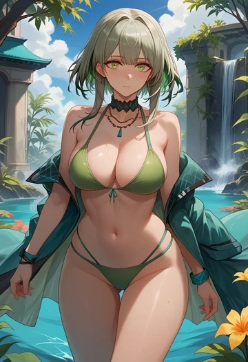 arknights,kal'tsit_(arknights),bikini  - AI generated anime art