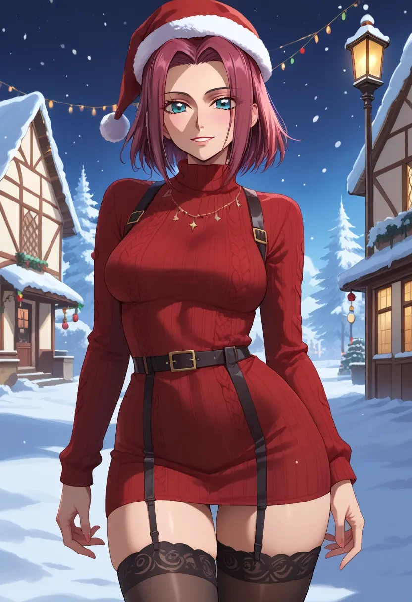 code_geass,kallen_stadtfeld,sweater,stockings,Thigh garters  - 