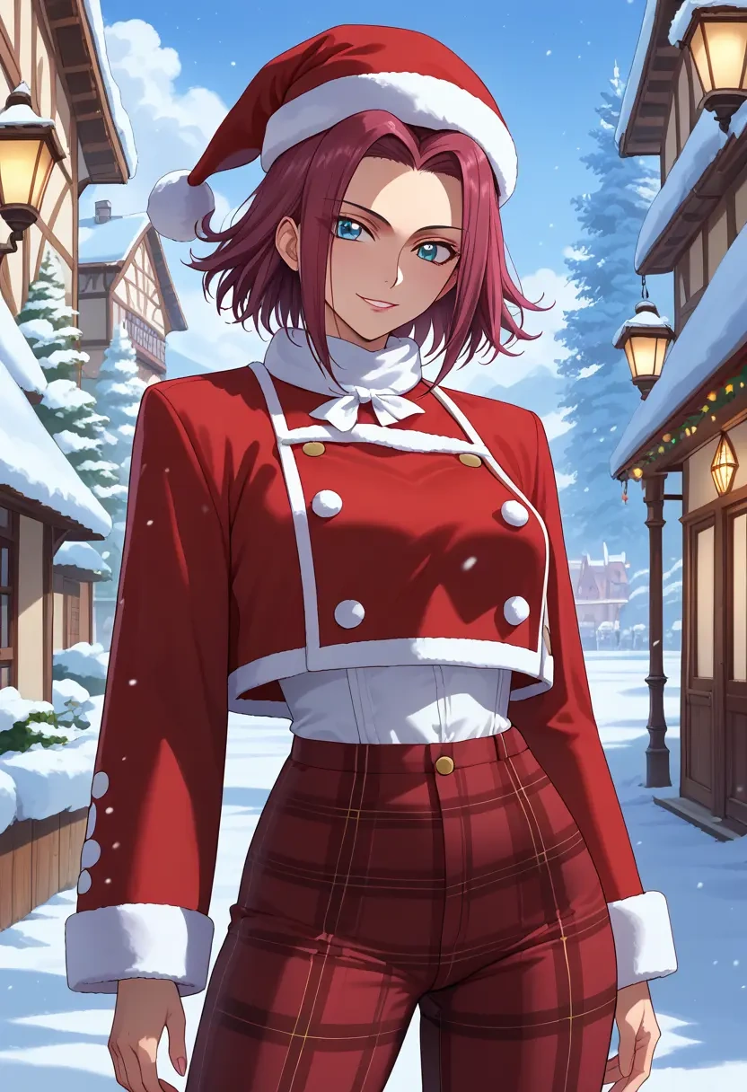 code_geass,kallen_stadtfeld,Christmas,plaid trousers  - 