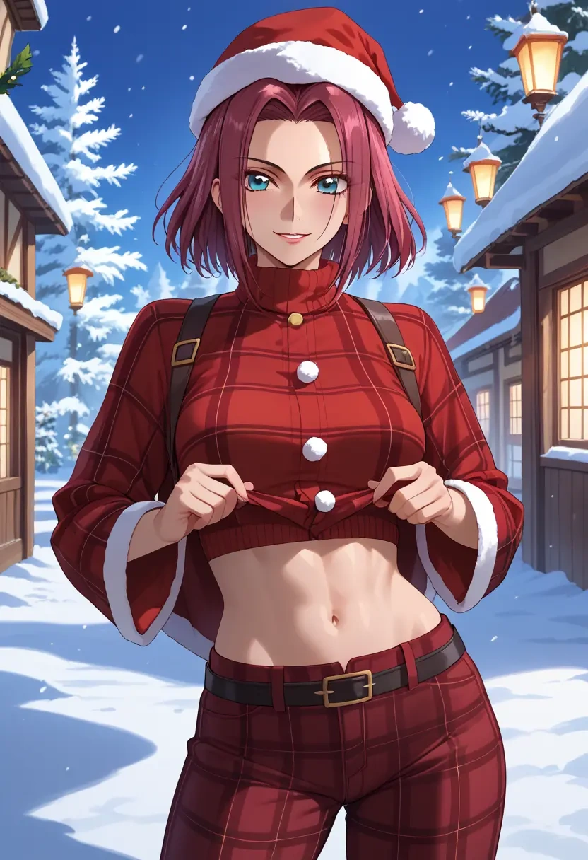 code_geass,kallen_stadtfeld,Christmas,plaid trousers  - 