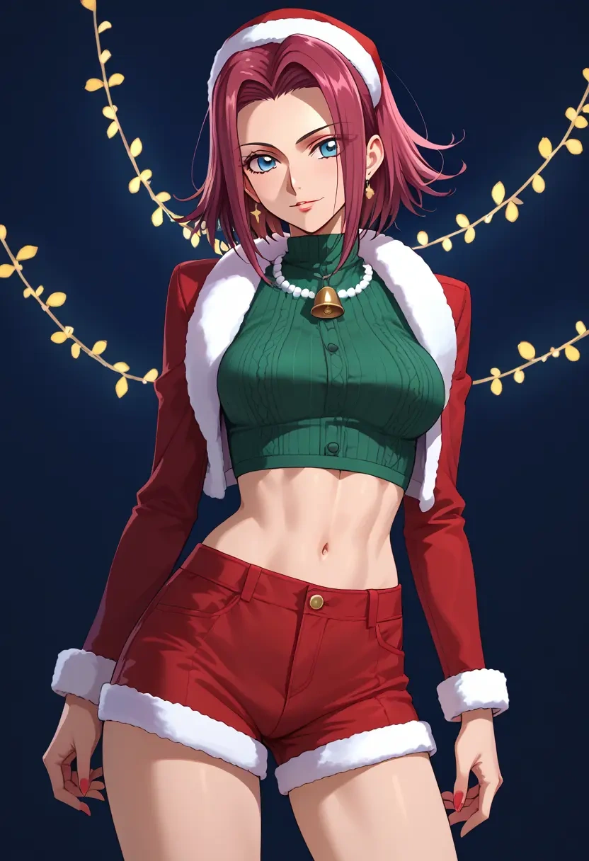 code_geass,kallen_stadtfeld,Christmas,red velvet shorts  - 