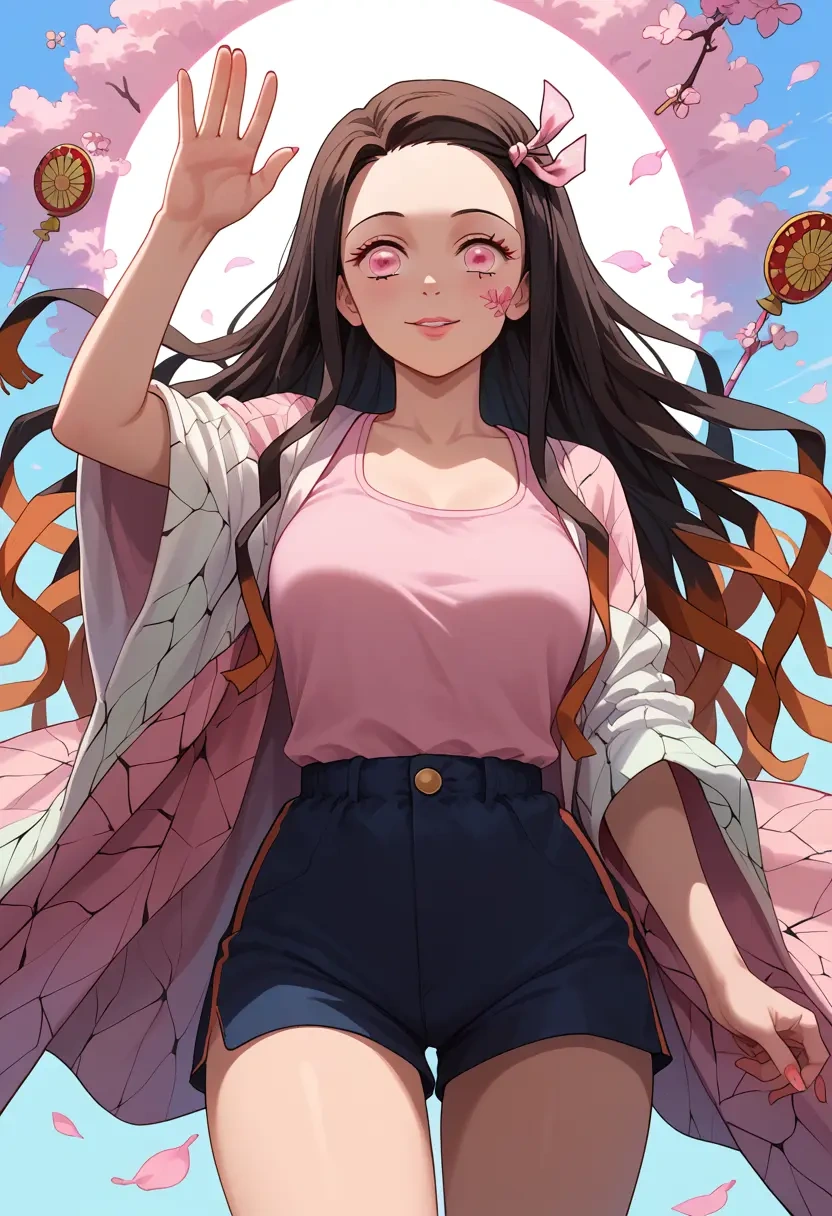 kimetsu_no_yaiba,kamado_nezuko,athletic,shorts,sexy  - 