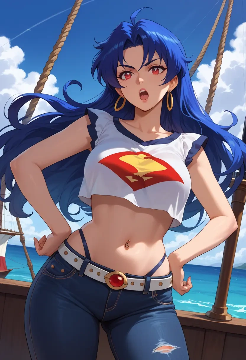 tengen_toppa_gurren_lagann,kamina_(ttgl),crop top  - 