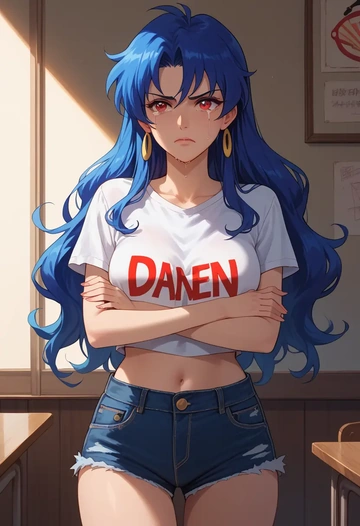 tengen_toppa_gurren_lagann,kamina_(ttgl),denim shorts  - AI generated anime art